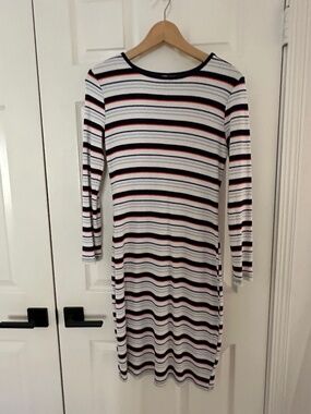 Knit Dress, Red, White, & Blue Strips - Old Navy, Size S